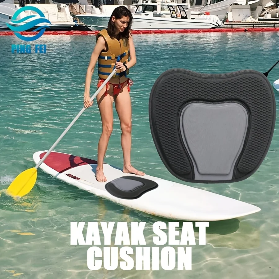 Eva Molded Kayak Seat Cushion Portable Comfort Backrest Pad Multi Color Waterproof Boat Accessory Suitable For Fishing Boats
