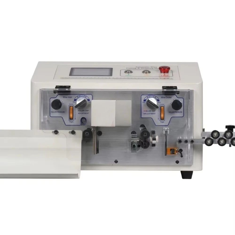 Wire Peeling Stripping Cutting Machine 0.1-6mm2 Touch Screen Wire Stripper 220V SWT-608-SDN SDS 4 Wheels Automatic Short