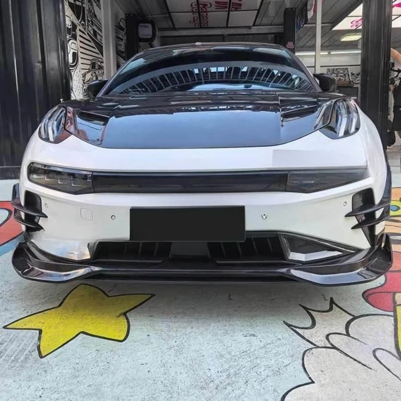 Real Carbon Fiber Car Front Bumper Spoiler Lip Diffuser Modification Part For ZEEKR 001 Bumper Guard Protector Car Accessories