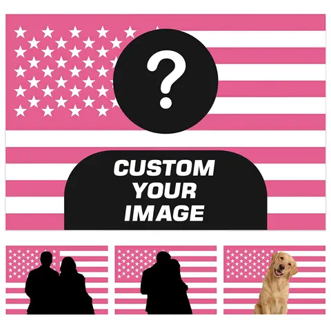 Tapiz personalizado con foto personalizada de la bandera americana, tapiz decorativo para habitación, tapiz personalizado para ídolos familiares y mascotas