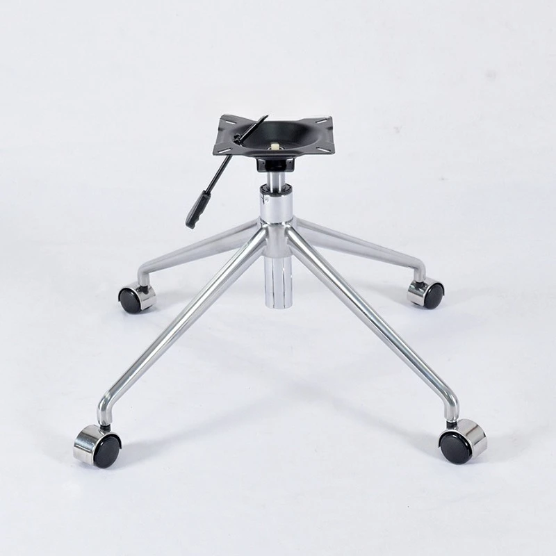 Four-Claw High-foot Lifting Base with Casters, Aluminum Alloy Hardware Stand for Leisure Swivel Chair