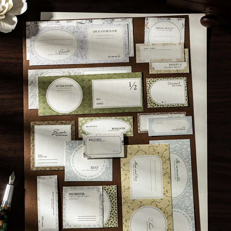 

30pcs/lot Memo Pads Material Paper Flowers know the answer Junk Journal Scrapbooking Cards Retro Background Decoration Paper