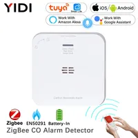 Tuya ZigBee CO Detector Alarm Carbon Gas Leak Monoxide Alarm Sensor Detector Wireless Smart Safety Home App Household Gas Siren