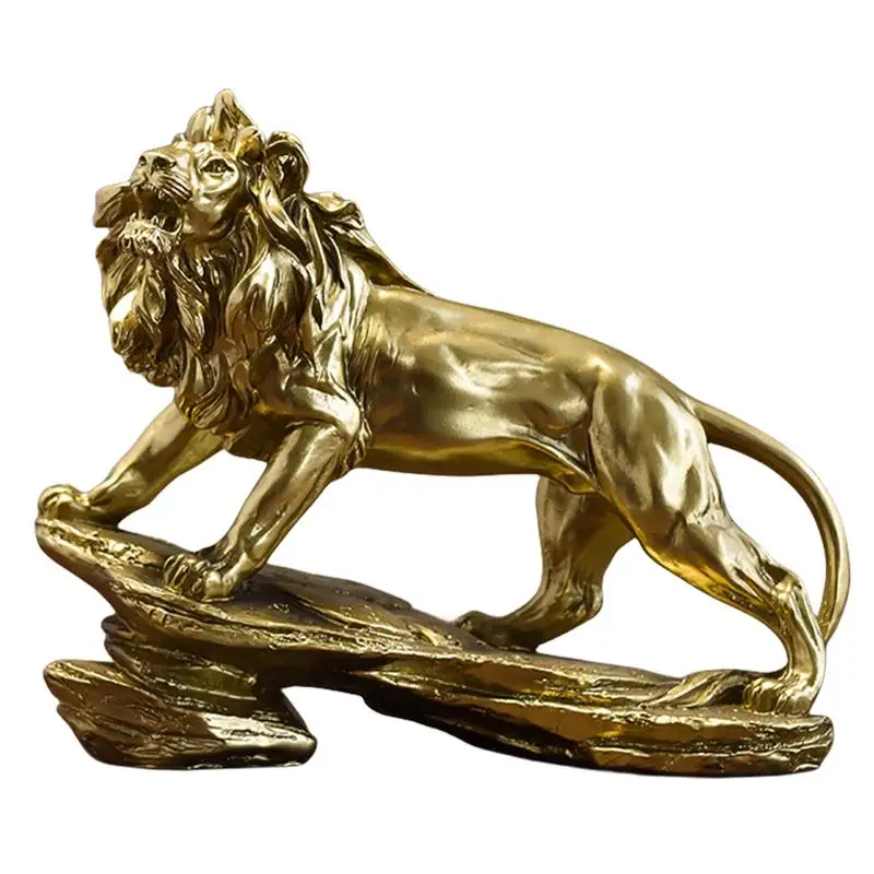 

Leopard Statue Small Resin Lion Sculpture Cheetah Figurine Collectible Handmade Craft Professional Home Interior decor Lion Mini