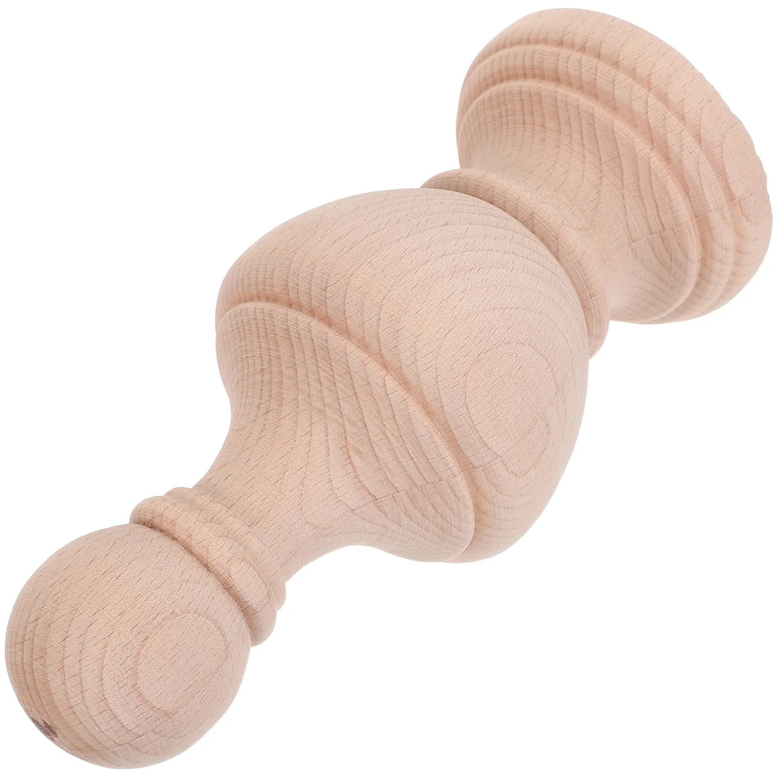 7.9x3.5in Solid Wood Carved Post Cap Ball Top Round Column for Stair Newel Cap Wooden Railing Finial Round Wood Post Caps