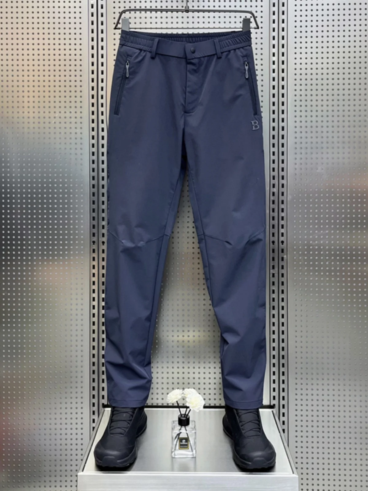 

Qui Dry Outdoor Soft ell Men's Summer Spring Lightweight Breathable Water Resistant Casual Pants Elastic Straight Leg Tro...