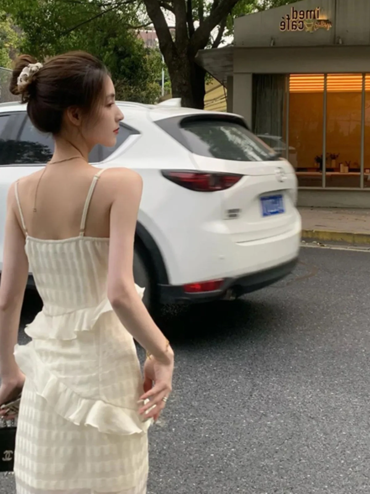 Summer Early Season Slimming Floral Lace Off-Shoulder Wrap Dress Women's Thin Folded Long Gown Elegant Lady Style Clothing