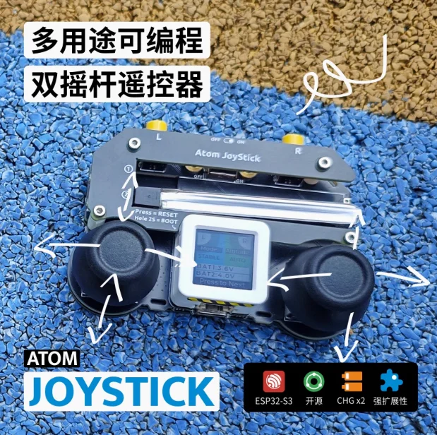 Official M5Stack Atom Joystick Programmable Dual joystick Remote Control for Drone Control