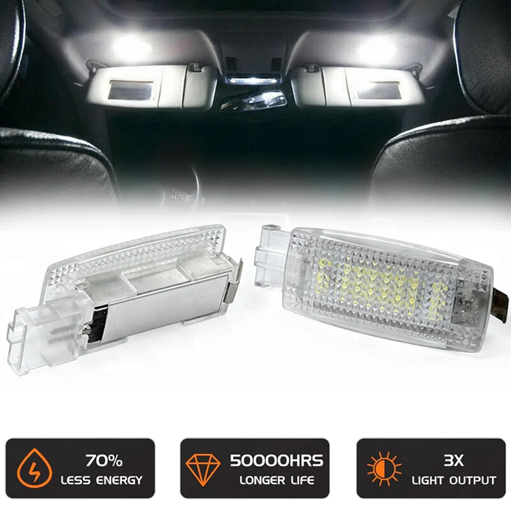 

6000K Sun Visor LED Vanity Readling Light for VW Touran Tiguan Sharan Scirocco Phaeton Polo Passat CC B5 B6 B7 Jetta Golf 4 5 6