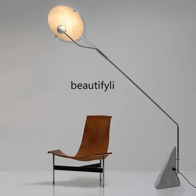 Modern minimalist living room, corner next to sofa, lamp soft decoration model room decorative floor lamp