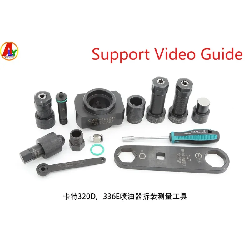 

For CAT 320D 336E Diesel Common Rail Injector Disassemble Stroke Measure Open Pressure Adaptor Test Tools