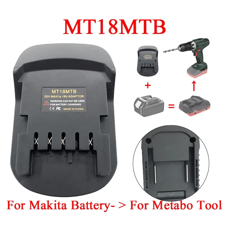 

MT18MTB Battery Adapter for Makita 18V Converted to for Metabo 18V Li-Ion Battery Power Tools Accessories