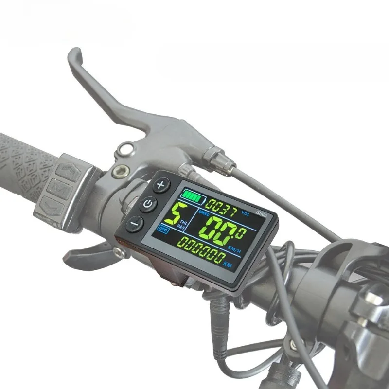 250W/350W Sine Wave Controller S866 Color Screen Instrument Electric Vehicle LCD Motor Modification Kit
