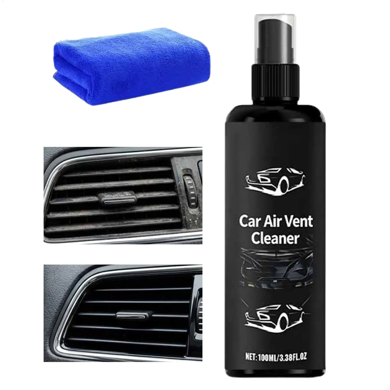Car Air Conditioning Cleaner Spray 100ml Odor Remover Vent Duct Purifier Foam Cleaner for Sedan Truck SUV Trailer RV AC System