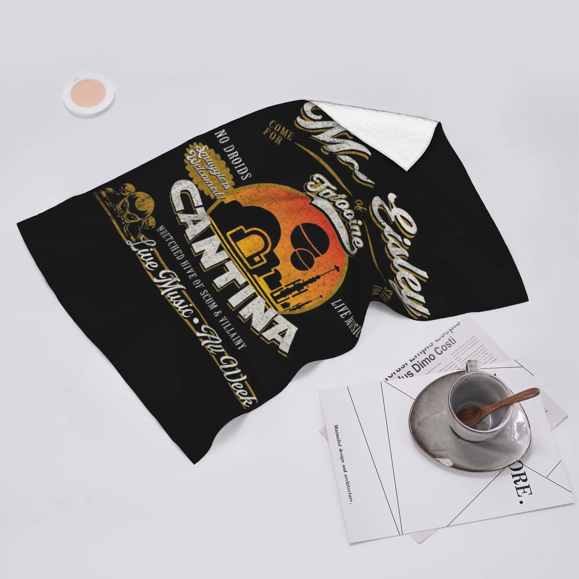 Toalla facial suave personalizada de Mos Eisley Cantina Tatooine Dks, toallas de algodón de secado rápido para piscina y baño, transpirables