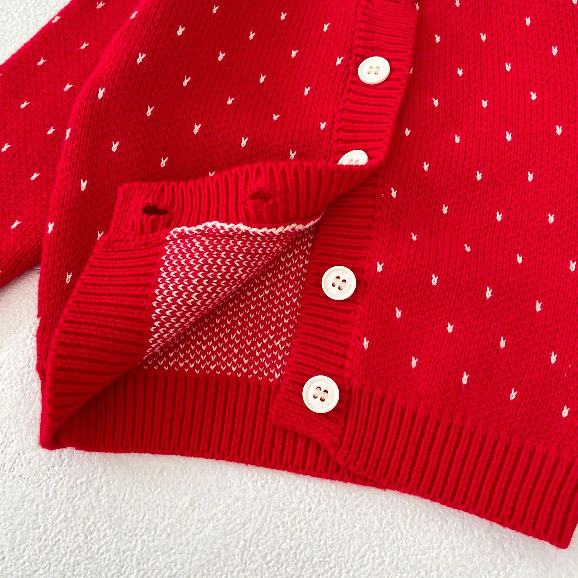 Pull pour bébé fille, Cardigan tricoté, manteau, vêtements du nouvel an, nouvelle collection automne et hiver 2025