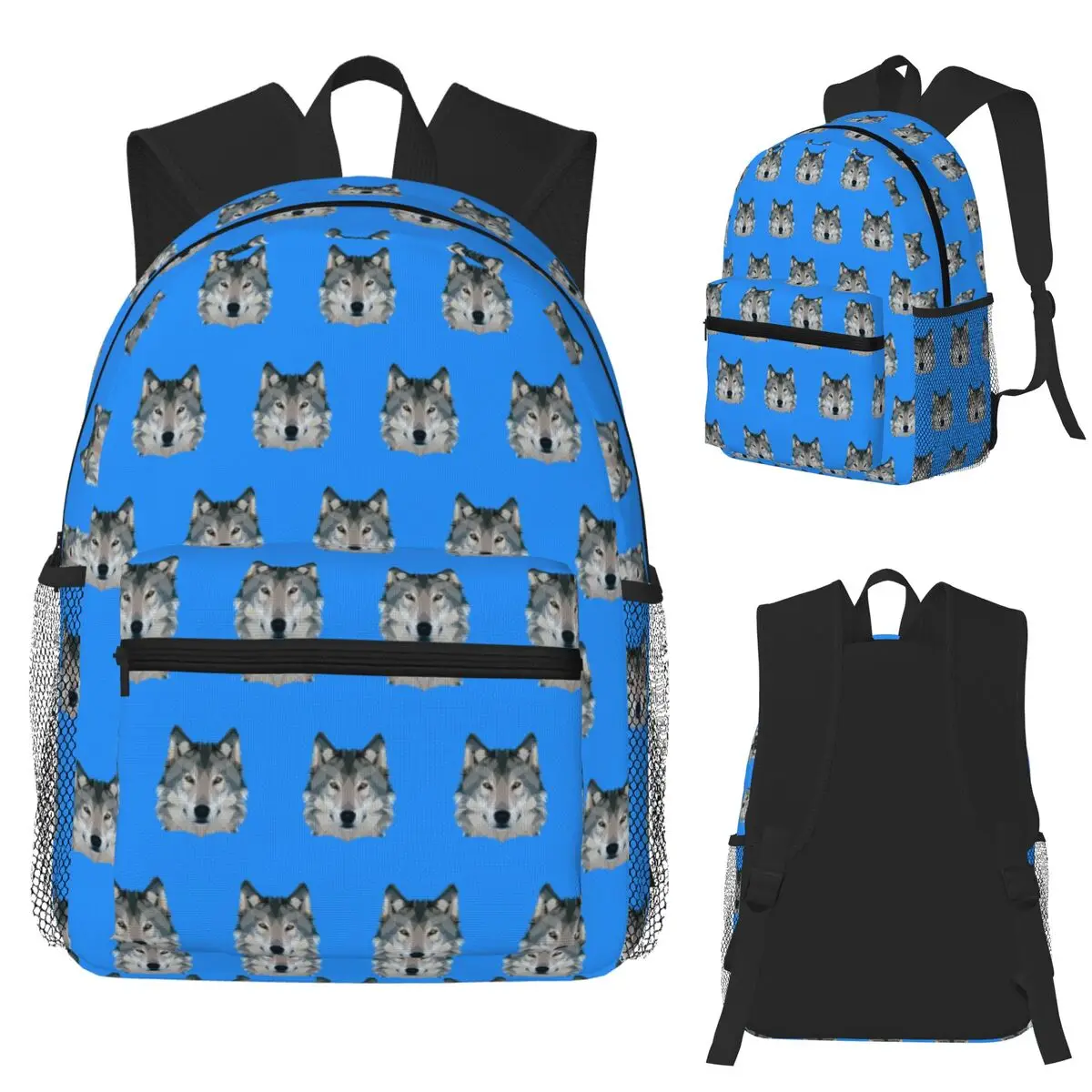 

Wolf Student Backpack School Bag Hiking Travel Daypack for Boys Girls Fashion Bookbag Shoulder Bags