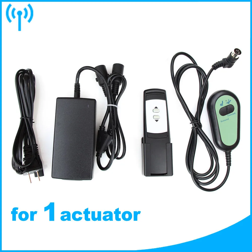 

Input AC 100-240V For 1 Linear actuator 24V 5A power supply Electric adapter Manual switch Wireless remote controller kit