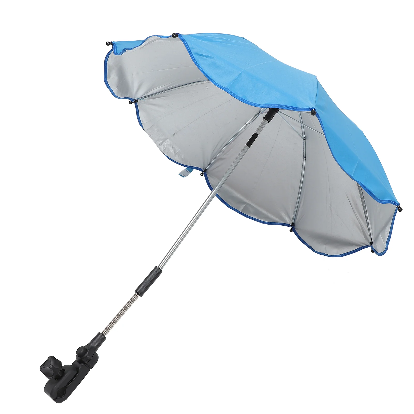 

Newborn Stroller Umbrella Pushchair Parasol Shade Beach Accessories Rubber Plastic with Clamp