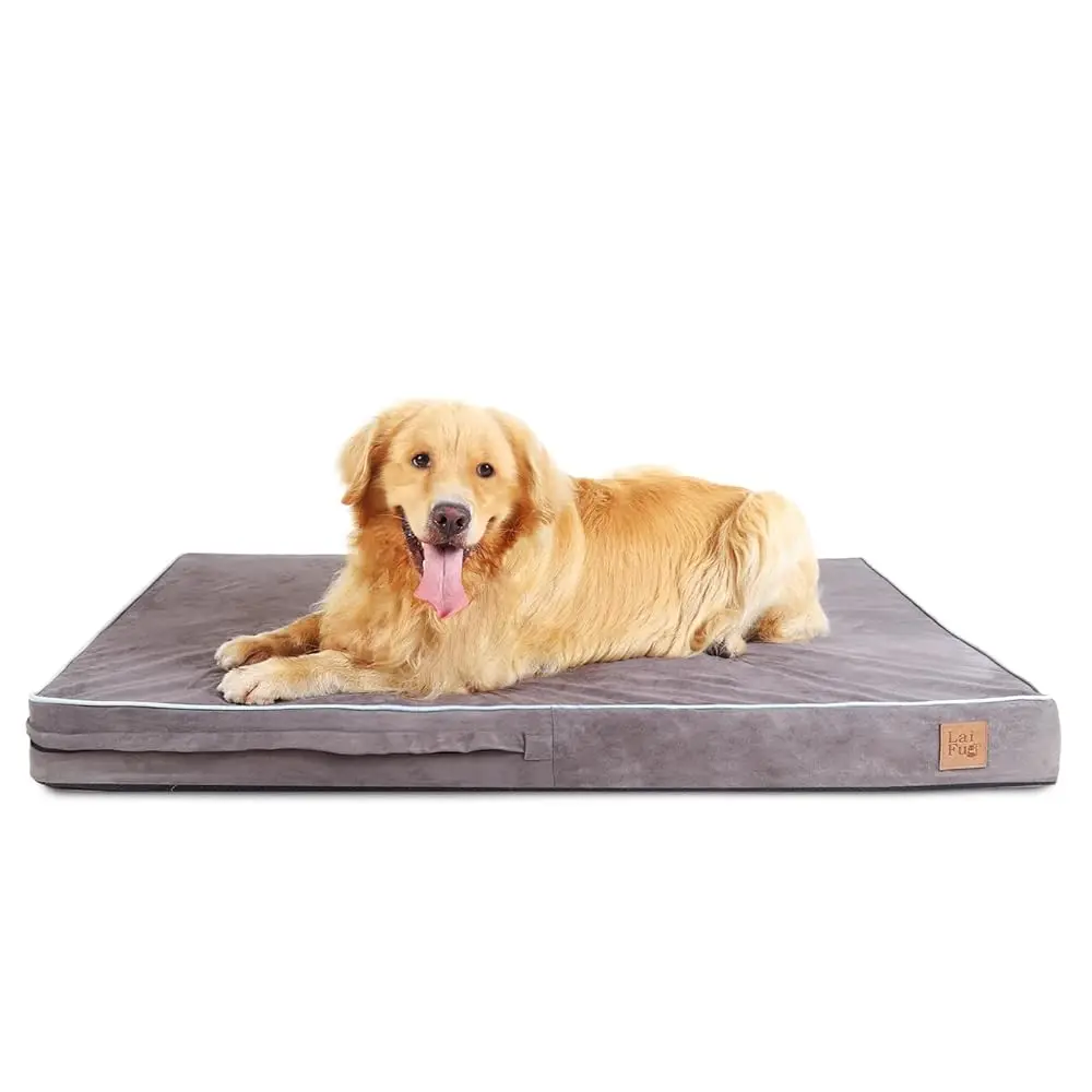 

Orthopedic Memory Foam Pet(54""X 36""X 4"",Slate Grey)/Dog Bed With Durable Waterproof Liner And Removable Washable Cover