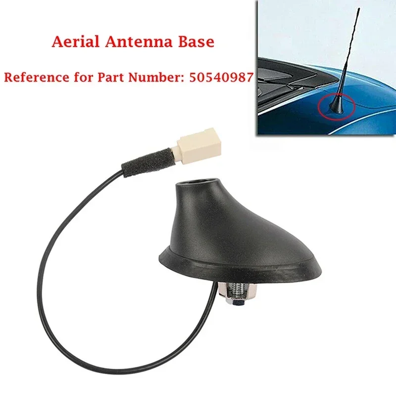 

50540987 Car Roof Aerial Antenna Base Black Parts For Fiat 500 / 500 Abarth 2012 2013-2021 Auto Exterior Aerials Accessories