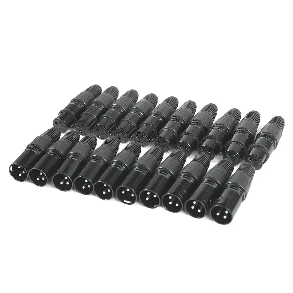 

Supernew 10 пар XLR 3-контактный микрофонный аудиокабель разъемы мужской женский микрофон змеиный разъем кабельные разъемы