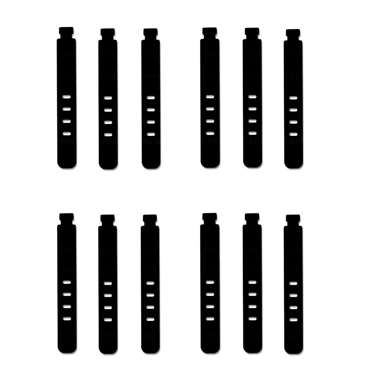 20/12/4PCS Kabelbinders Cord Organizer Management Siliconen Draadhouder Bandjes Zip Clips Herbruikbare Tie Wraps Keeperwinder Rubber - afbeelding 1