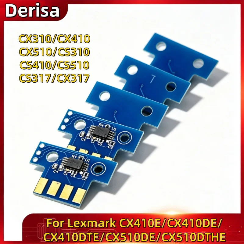 4pcs 70C1HK0 70C2HK0 70C8HK0 4K 3K Toner Chip for Lexmark CS310 CS410 CS510 CS310N CS410N CS510DE Printer Cartridge Chip 70C0P00