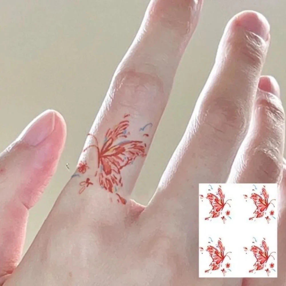 15Pcs 3D Color Butterfly Temporary Tattoo Stickers Set Mini Waterproof Finger Fake Tattoo Disposable Cute Anime Figures Sticker