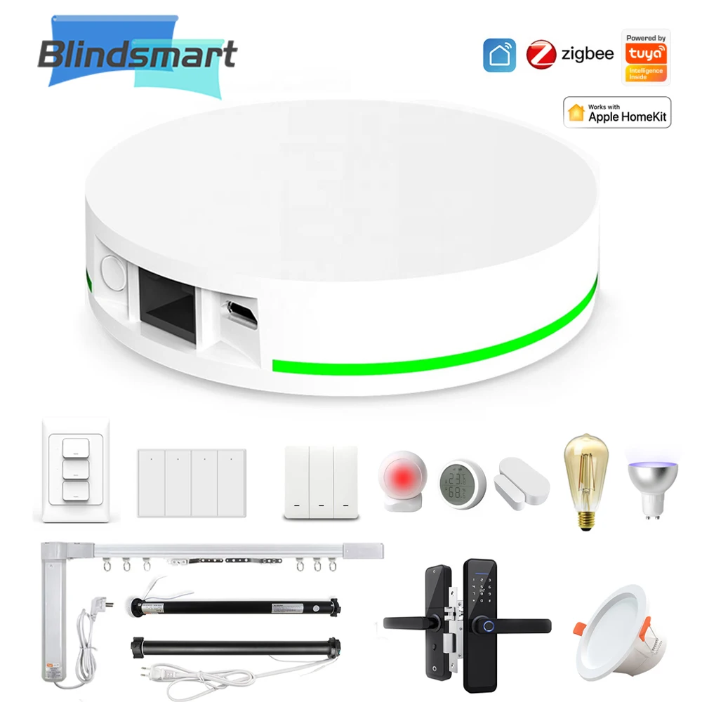 

ZemiSmart Zigbee Hub Home Bridge Gateway Work with HomeKit Home App Smart Linkage Tuya Zigbee Devices Home Automation