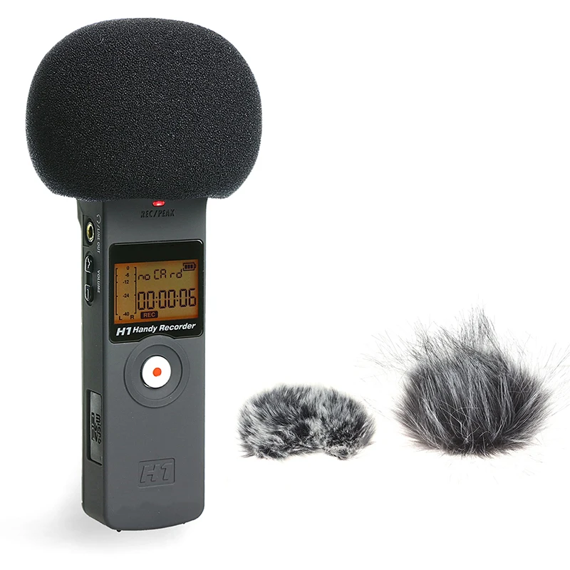 Furry Windscreen Muff Cover Foam Microphone Windproof Cover For Zoom H1 H1N