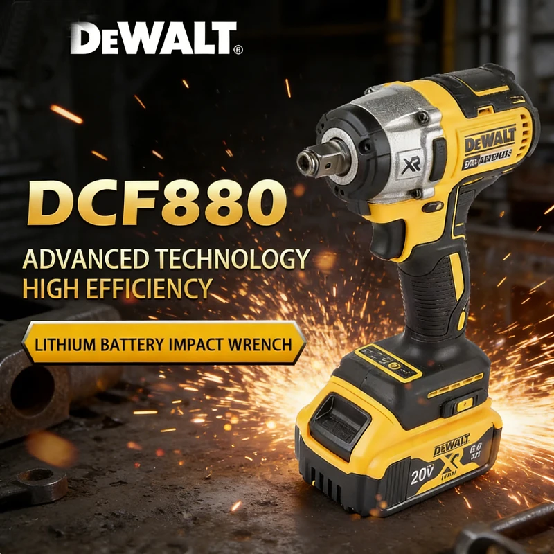 

DeWalt DCF880 20V Max XR Brushless Cordless Impact Wrench - 205N·m Torque, Compact & Multifunctional for Portable Power