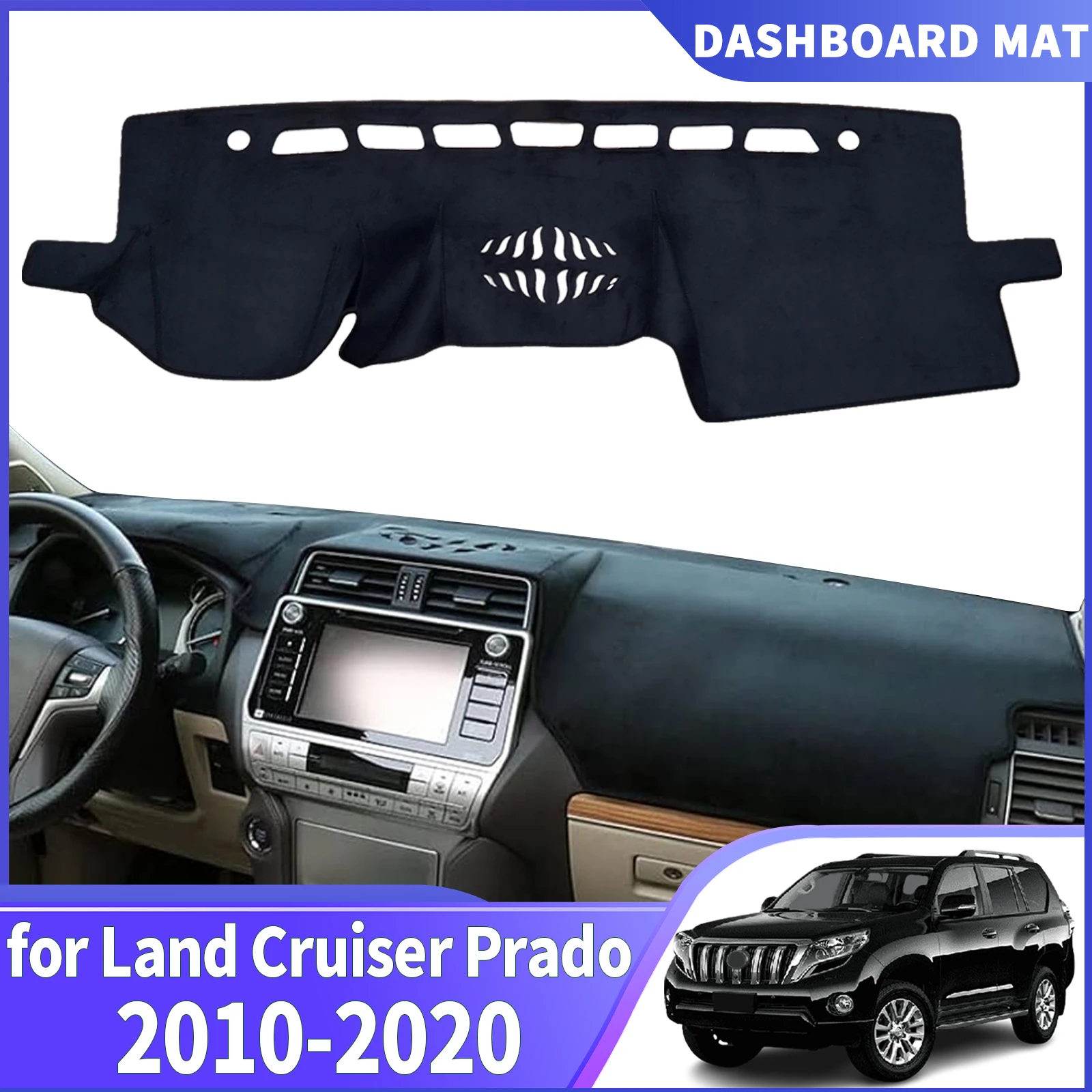 

fit for Toyota Land Cruiser Prado 2010-2020 150 J150 DashMat Sunshade Dashmat Dashboard Cover Pad Protective Carpet Accessories