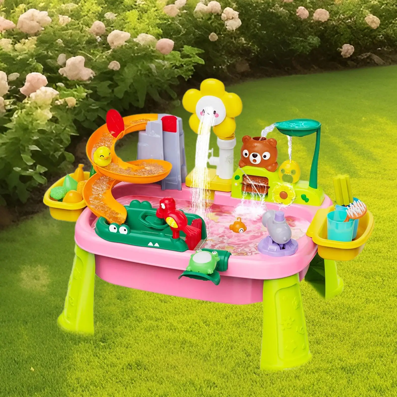 Water Table For Kids Outside Kids Water Tables With Electric Pump Educational Pretend Play Fishing Game Sensory Toy For Ages 3-8