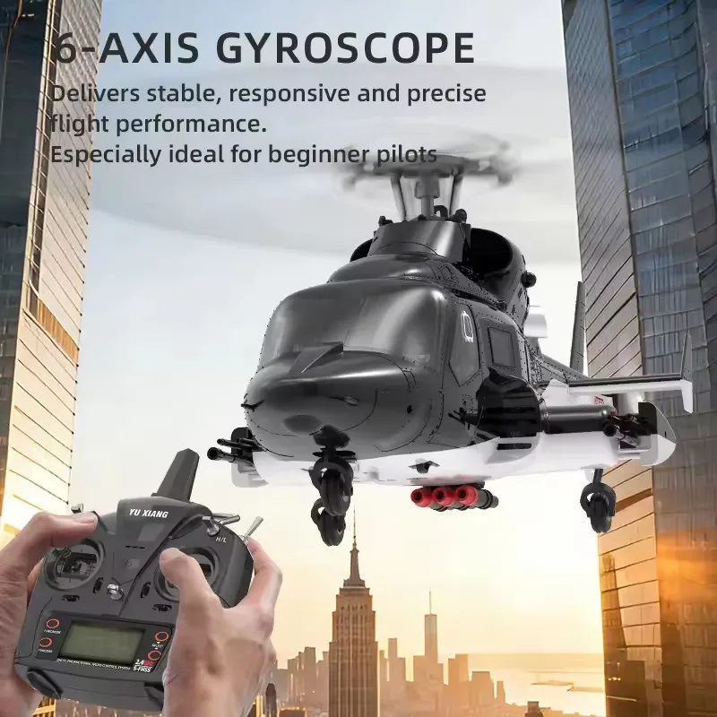 Yuxiang F02V Airwolf Remote Control Helicopter 2511 1200KV Brushless Motor 3D Stunt Rc Aircraft Scale Realistic Outdoor Flight