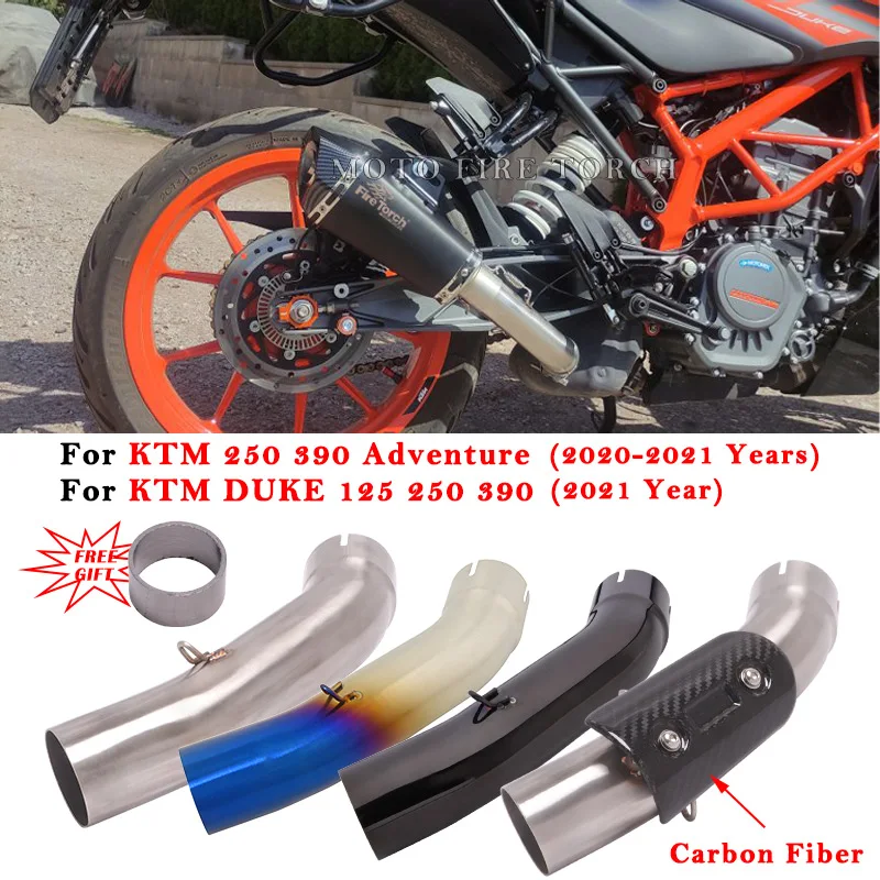 

For KTM DUKE 125 250 390 2021 Years 250 390 Adventure 2020 2021 2022 Motorcycel Exhaust Modified Muffler 51mm Middlee Link Pipe