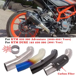 For KTM DUKE 125 250 390 2021 Years 250 390 Adventure 2020 2021 2022 Motorcycel Exhaust Modified Muffler 51mm Middlee Link Pipe