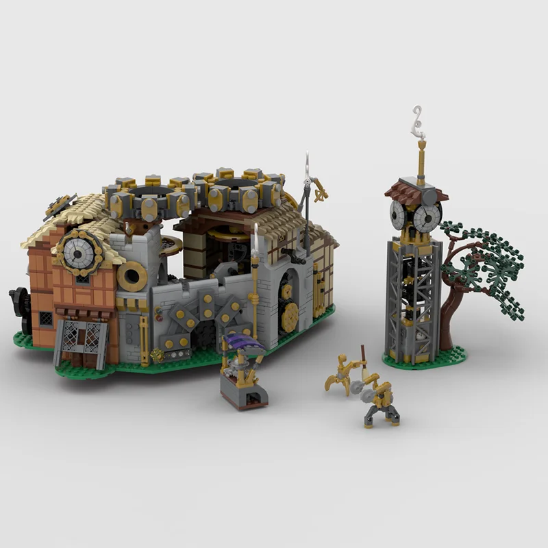 نموذج قلعة القرون الوسطى Moc قوالب بناء القلعة القزم نموذج التكنولوجيا وحدات لعبة المكعبات لتقوم بها بنفسك تجميع هدايا عيد الميلاد