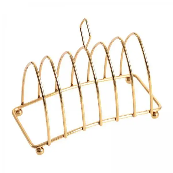 Stainless Steel Toast Organizer 6 Slot Bread Rack Table Serving Station Kitchen Rack for Home and Bakery Use