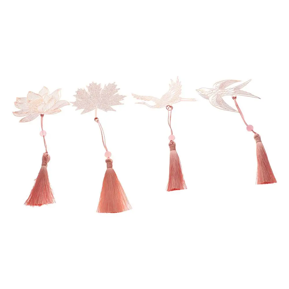 Stationery Reading Marker Book Lovers Book Page Marker Hollowed Leaf Flower Bookmark Book Paginator Metal Reading Bookmark