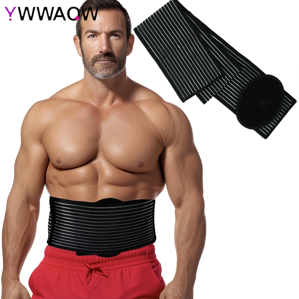 Umbilical Hernia Belt for Men and Women - Abdominal Support Binder with Compression Pad - Supports Waist and Tummy after Surgery