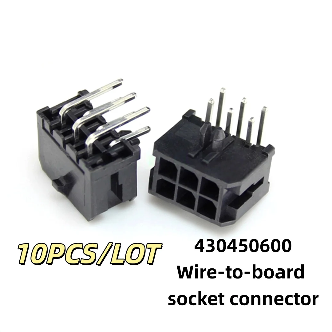 10PCS/LOT 430450600 43045-0600 0430450600 2*3PIN P=3.0mm Wire-to-board socket connector New and Original