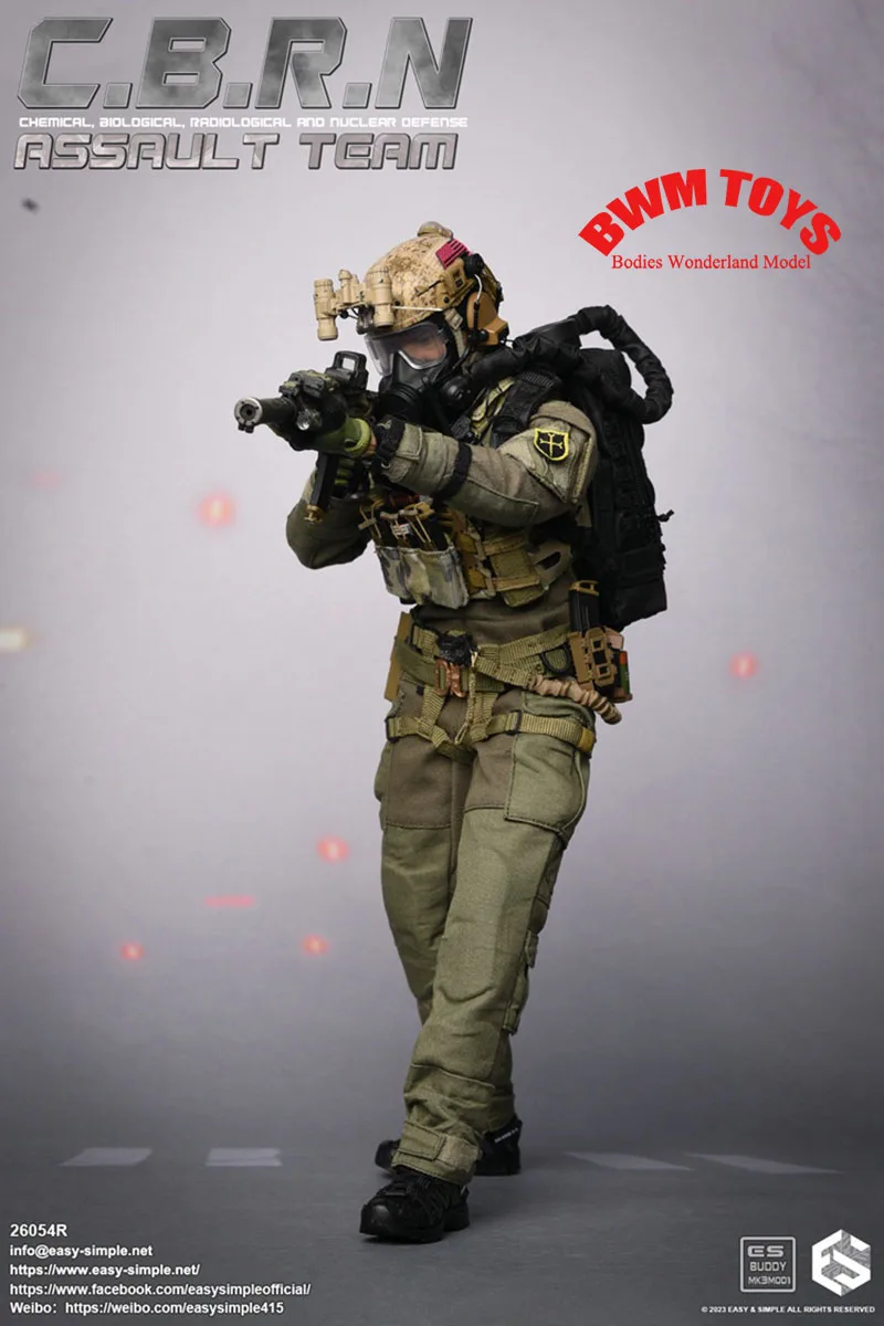 Easy&Simple ES 26054R 1/6 Scale Collectible US. Assault Team Corporation Full Set 12'' Moveable Soldier Action Figure For Fans