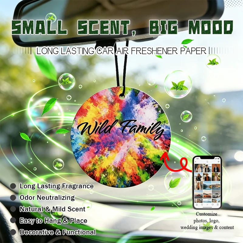 50-Pack Customizable Car Air Fresheners Interior Fragrance Cards Perfect for Corporate Promotions And Vehicle Gifts
