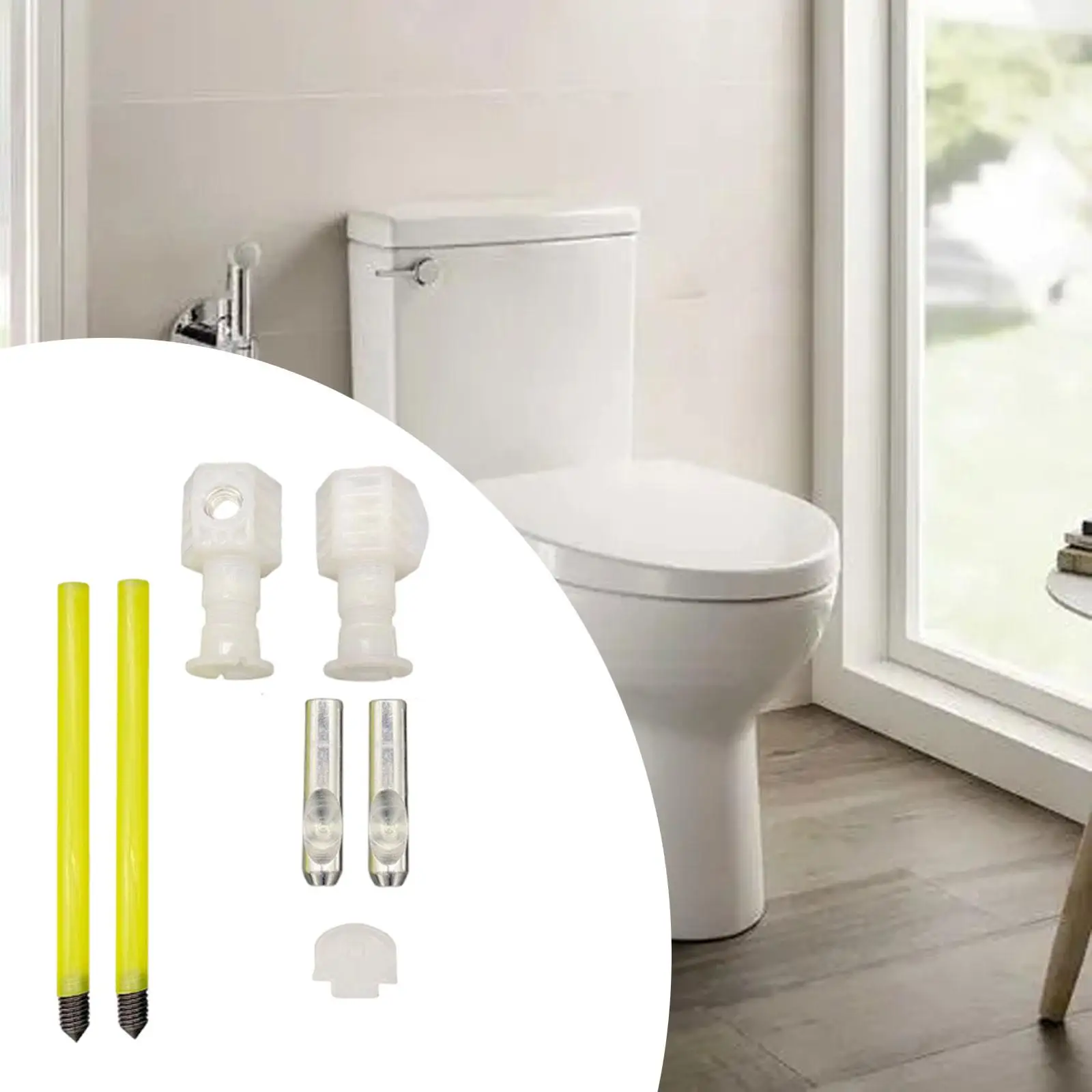 Durable Nylon Iron Toilet Seat Bolts Mounting Kit for Wall Hung Toilet Support