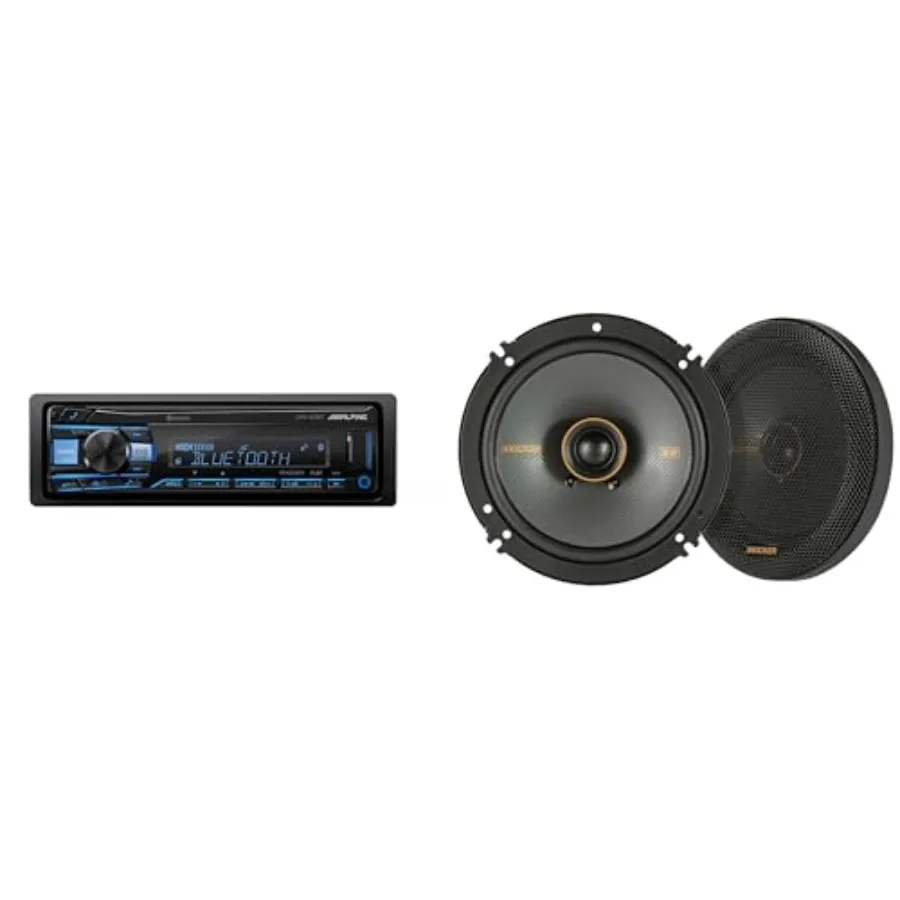 

Bluetooth receiver and 6.5-inch speakers for car audio use ABS plastic housing black color supports stable wireless connection