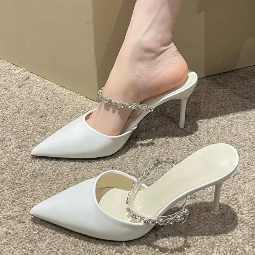 

Sandals Summer Women Classics Thin Heels Fashion Girls Pumps Posterior trip band Two pairs of slippers Women Shoes