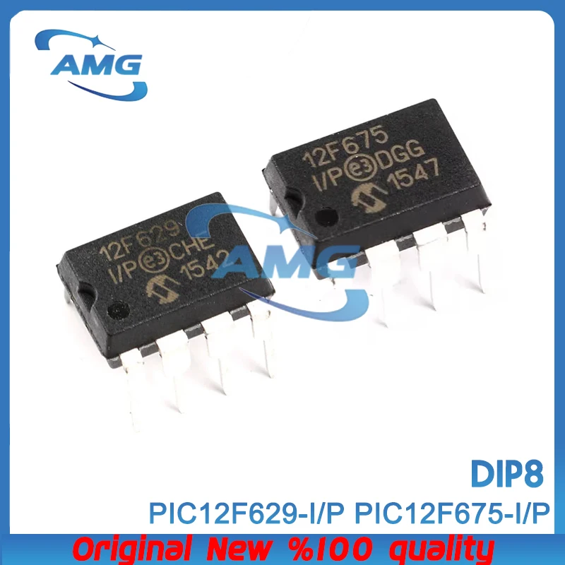 10 قطعة PIC12F629-I/P PIC12F675-I/P PIC12F629 PIC12F675 12F629 12F675 حزمة DIP-8 متحكم IC رقاقة