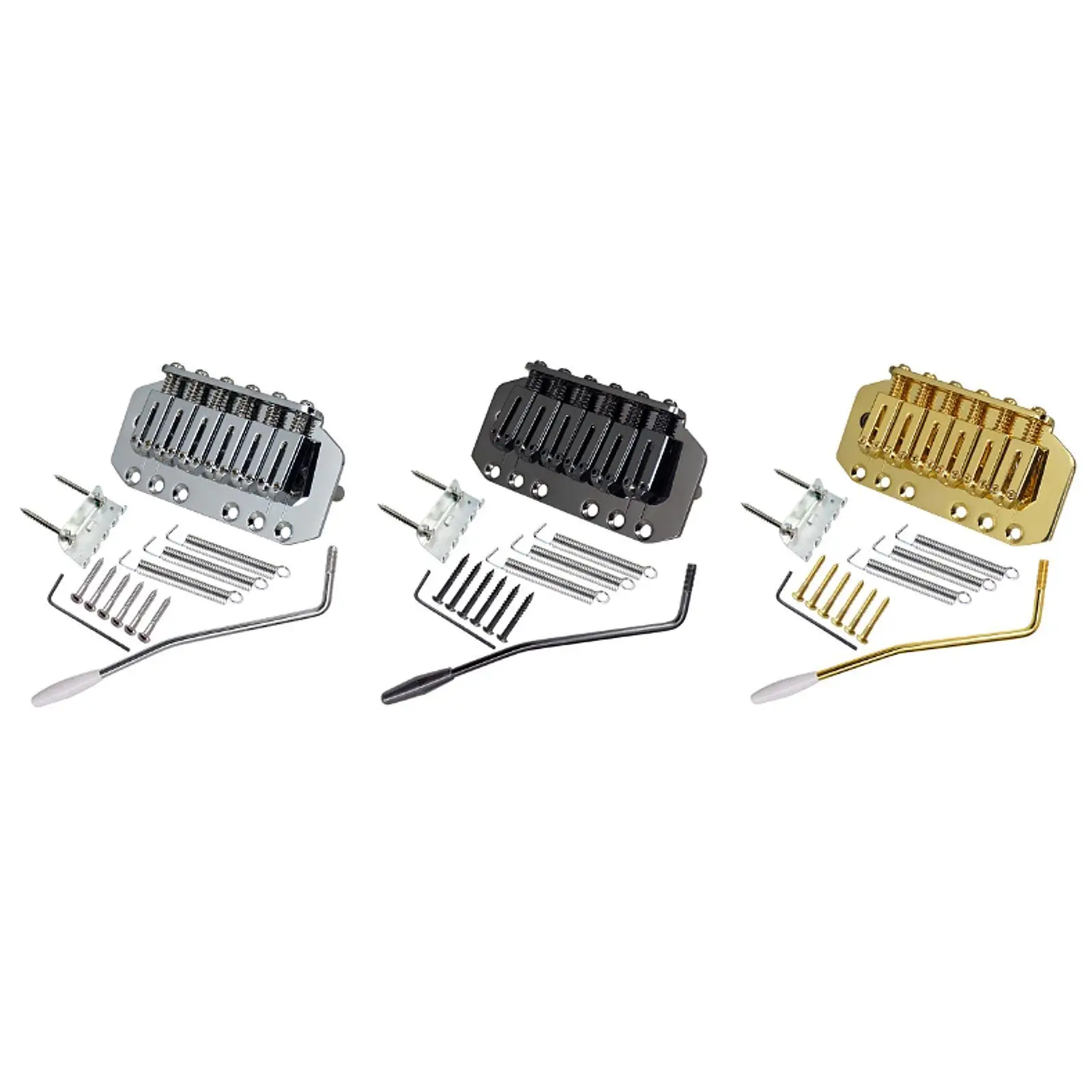 

Tremolo bridges set for guitar with assembly screws and key for part of a fixed