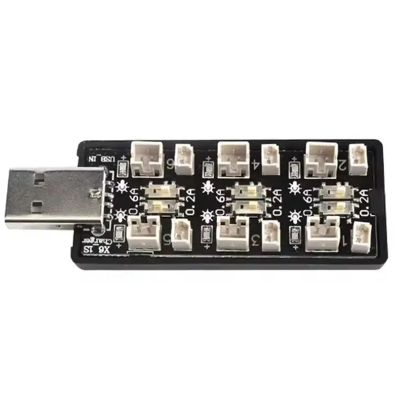 A37T 6CH USB to 3.7V 1S LiHv Lipo Battery Charging Adapter Board 5V 2A for RC Model Batteries